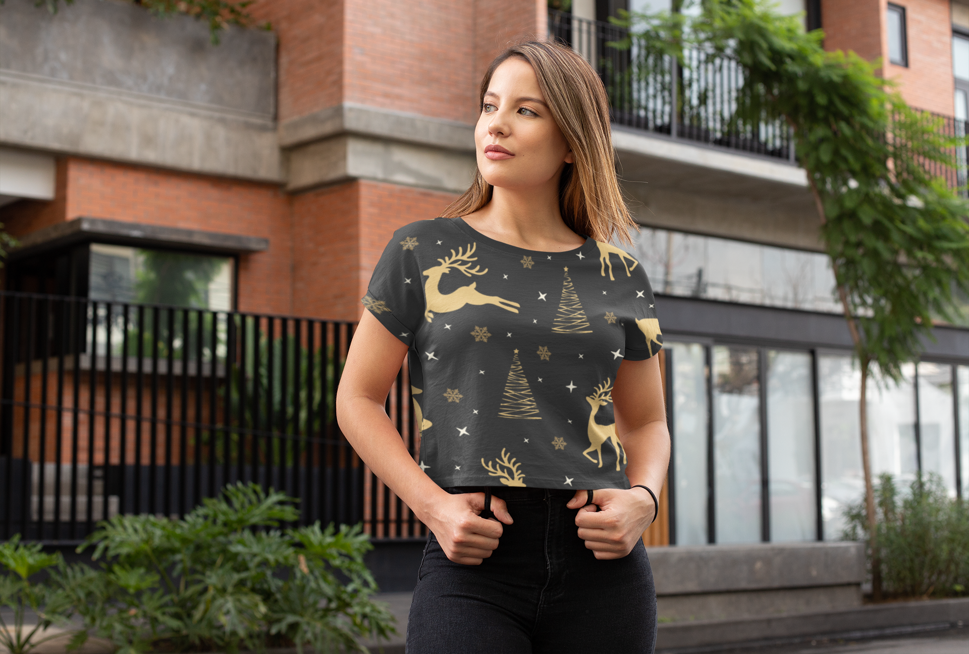 Women Crop Tops Full Prints